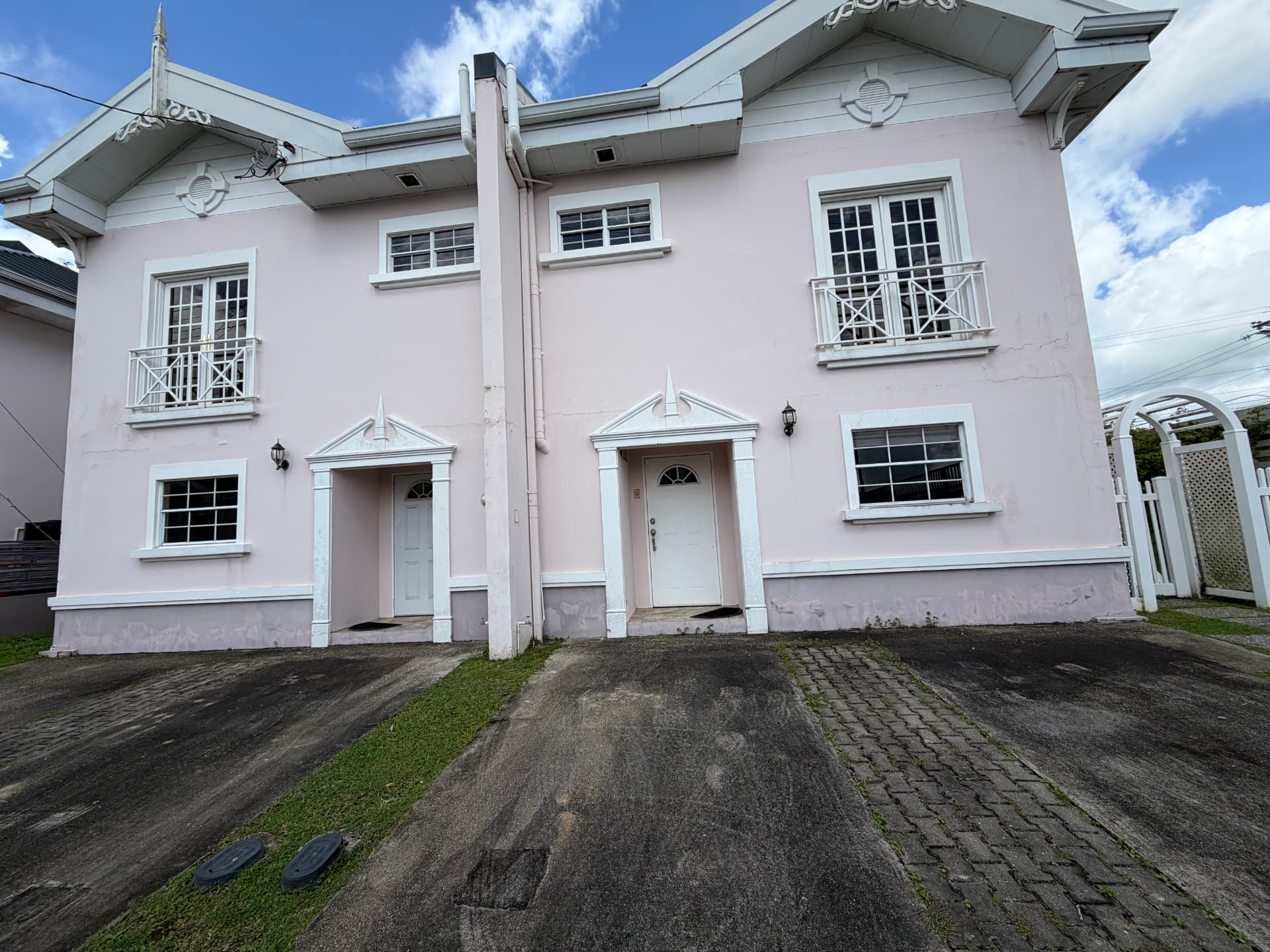 Front exterior of the townhouse at Unit 17, Brentwood Court
